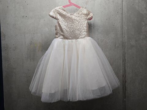Déguisement "Robe pailletée saumon"