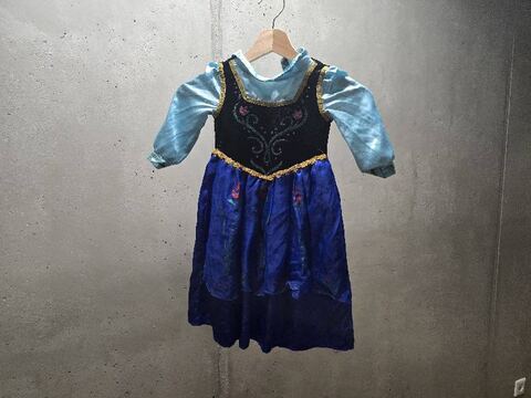 Déguisement robe bleue-noire à fleurs