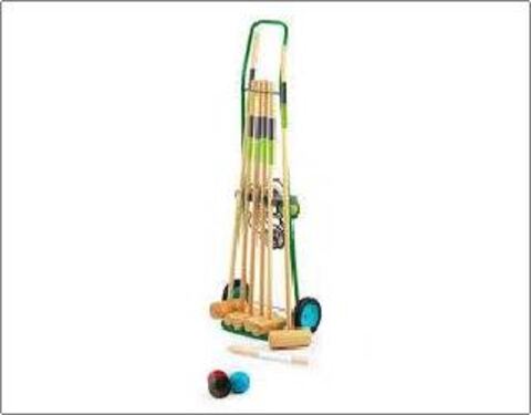 Chariot Croquet rouge-vert