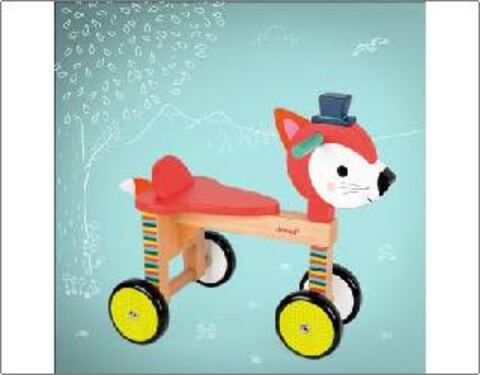 Porteur renard en bois