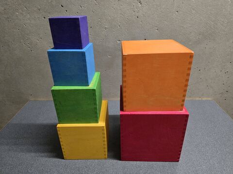 Cubes arc-en-ciel