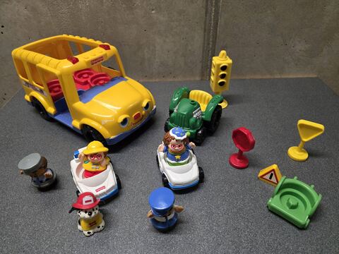 Bus Ecole, Tracteur + Coffret Circulation F.P. 